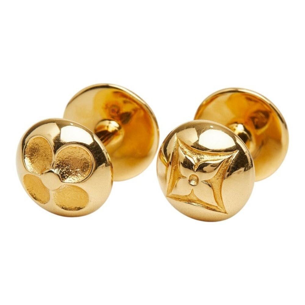 Louis Vuitton Boutons De Manchette Cufflinks Gold Plated